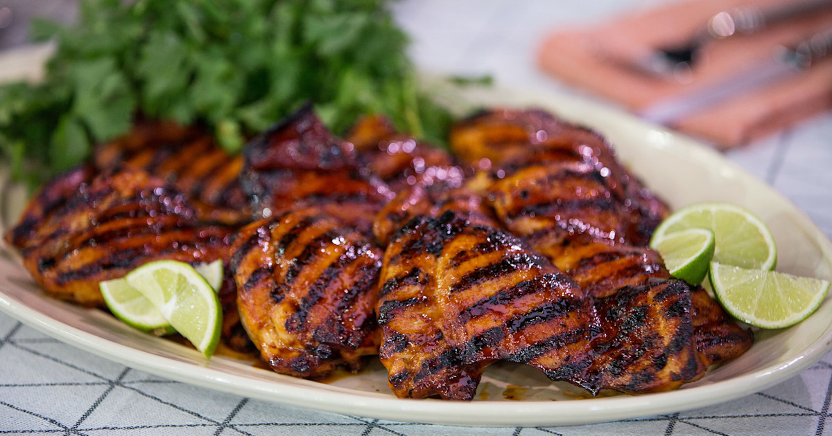 Grilled Chicken Thighs with Adobo Sauce Recipe