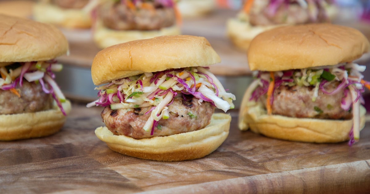 Al Roker's Turkey & Pork Burger with Asian Slaw Recipe