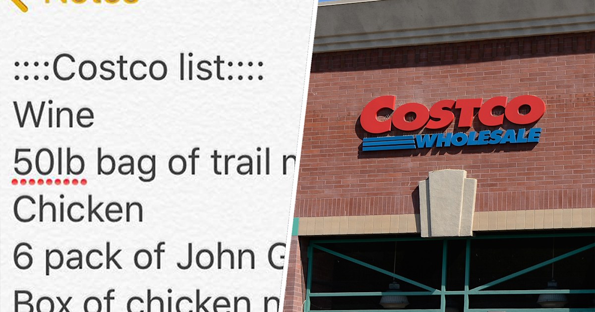 Hilarious Costco shopping list reveals what shoppers really buy