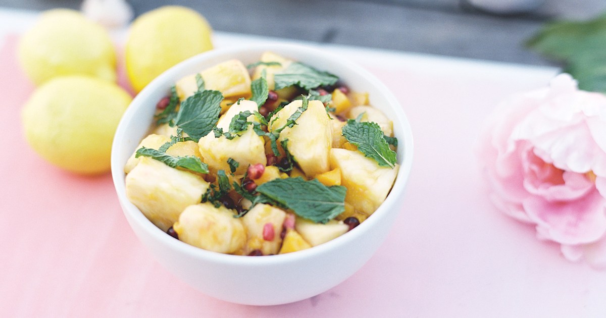 Mango, Pineapple, and Pomegranate Salad