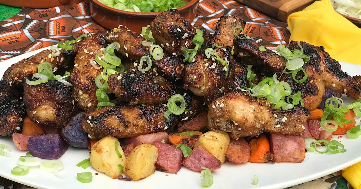 Crispy Italian Chicken Wings with Sweet Potato Fries Recipe