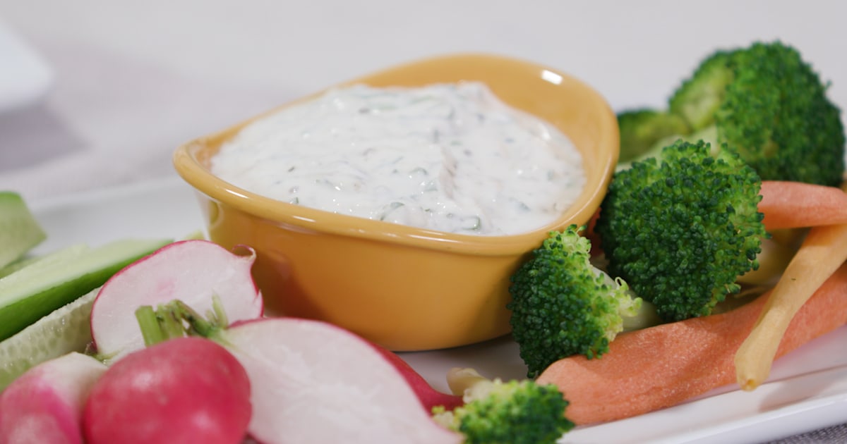 Joy Bauer's easy homemade ranch dressing is the ultimate veggie dip
