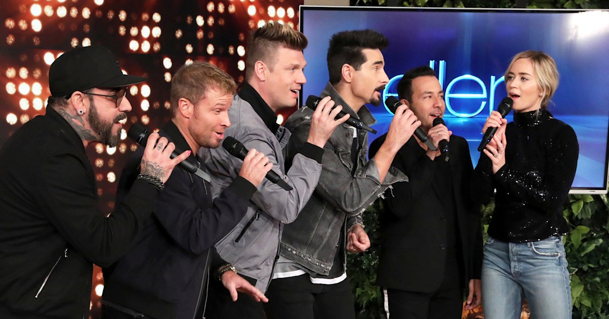 Watch Emily Blunt join Backstreet Boys for an impromptu duet