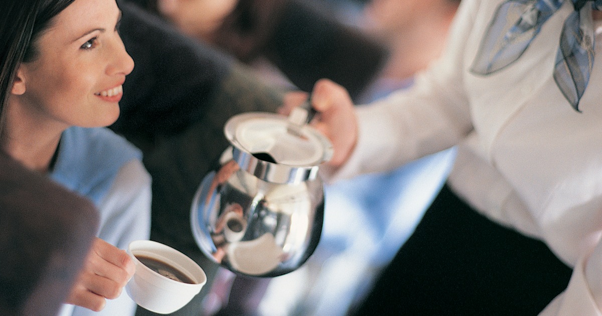 Is airplane coffee or tea safe to drink?