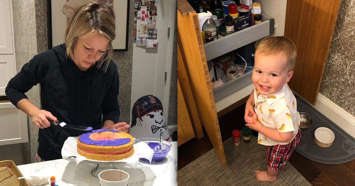 Dylan Dreyer bakes a candy piñata cake for son Calvin's 2nd birthday
