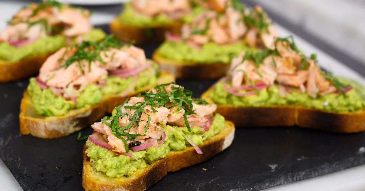 Makeahead Monday Roasted salmon, avocado toast and salad