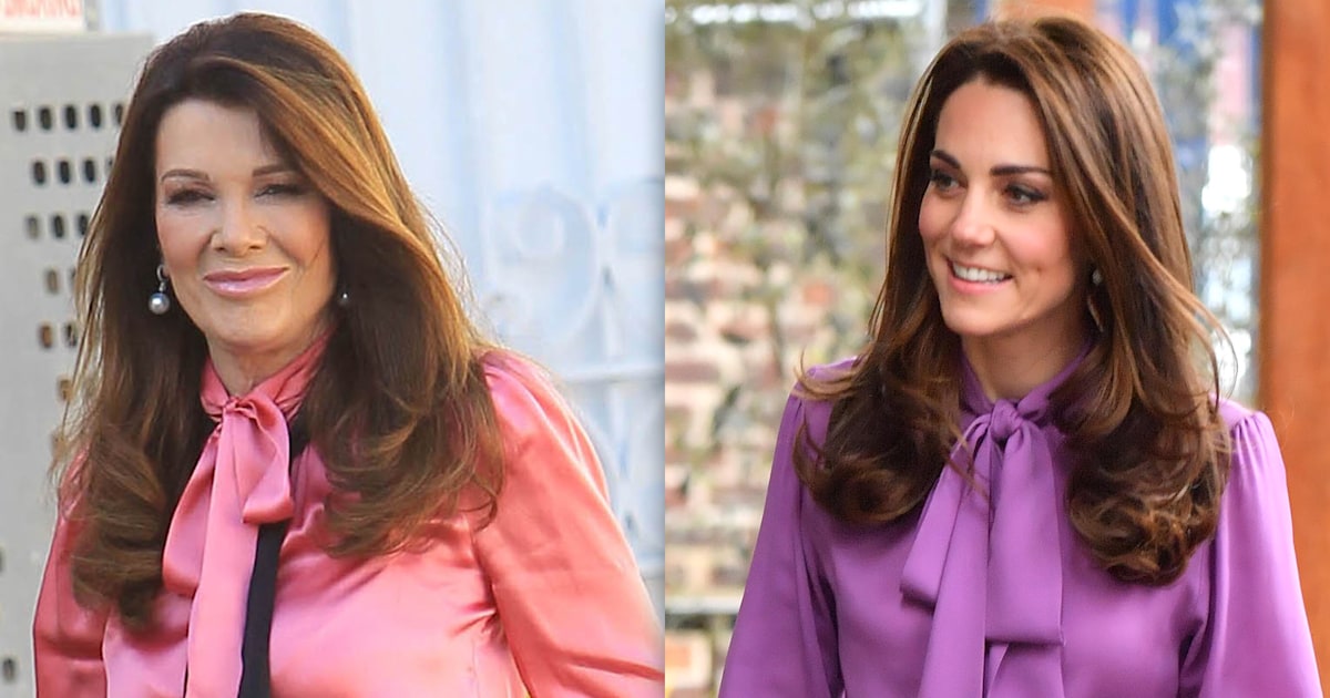 Kate Middleton and Lisa Vanderpump get outfit comparisons with bow blouse(01)