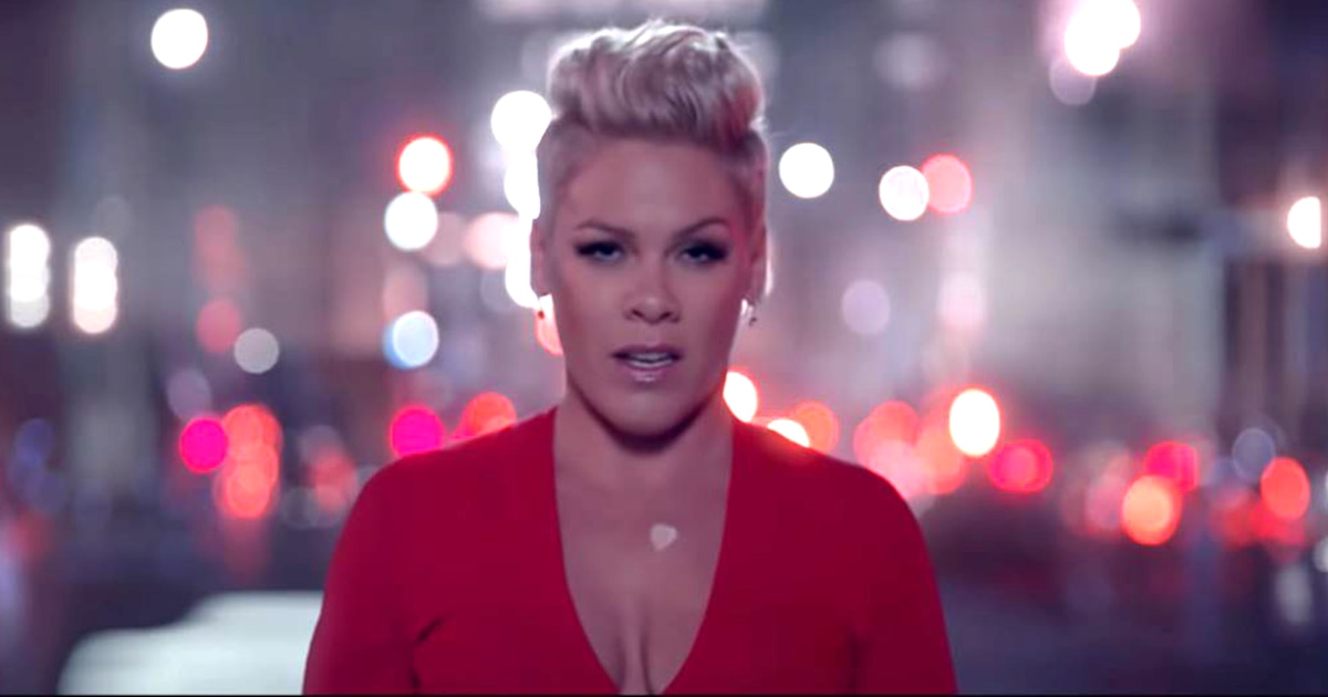 Pink is a vision in red in new video for ‘Walk Me Home’ — see it now