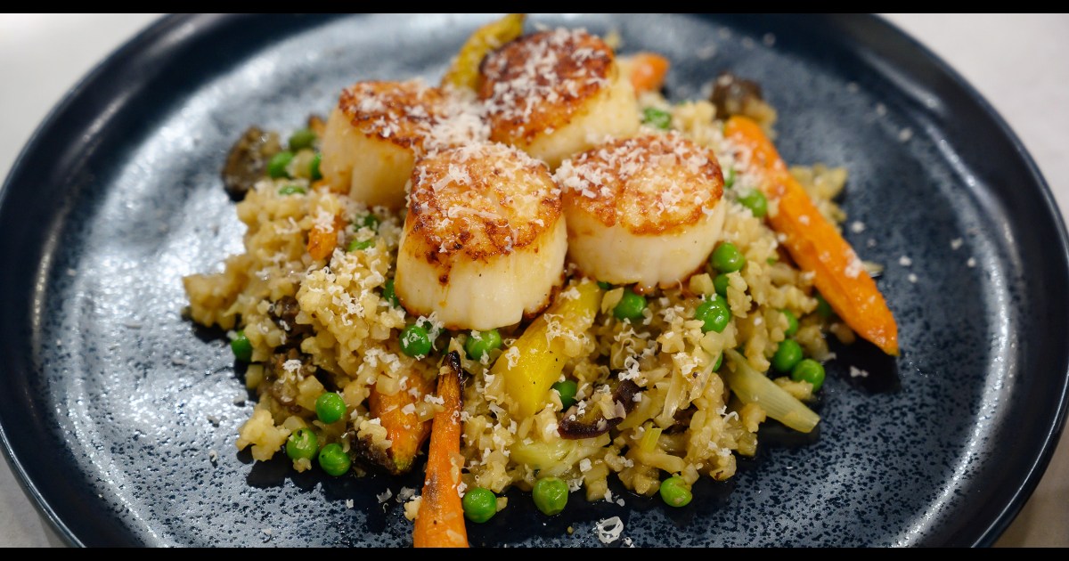 Scallops With Cauliflower Risotto Primavera Recipe Can you freeze riced cauliflower? scallops with cauliflower risotto primavera recipe