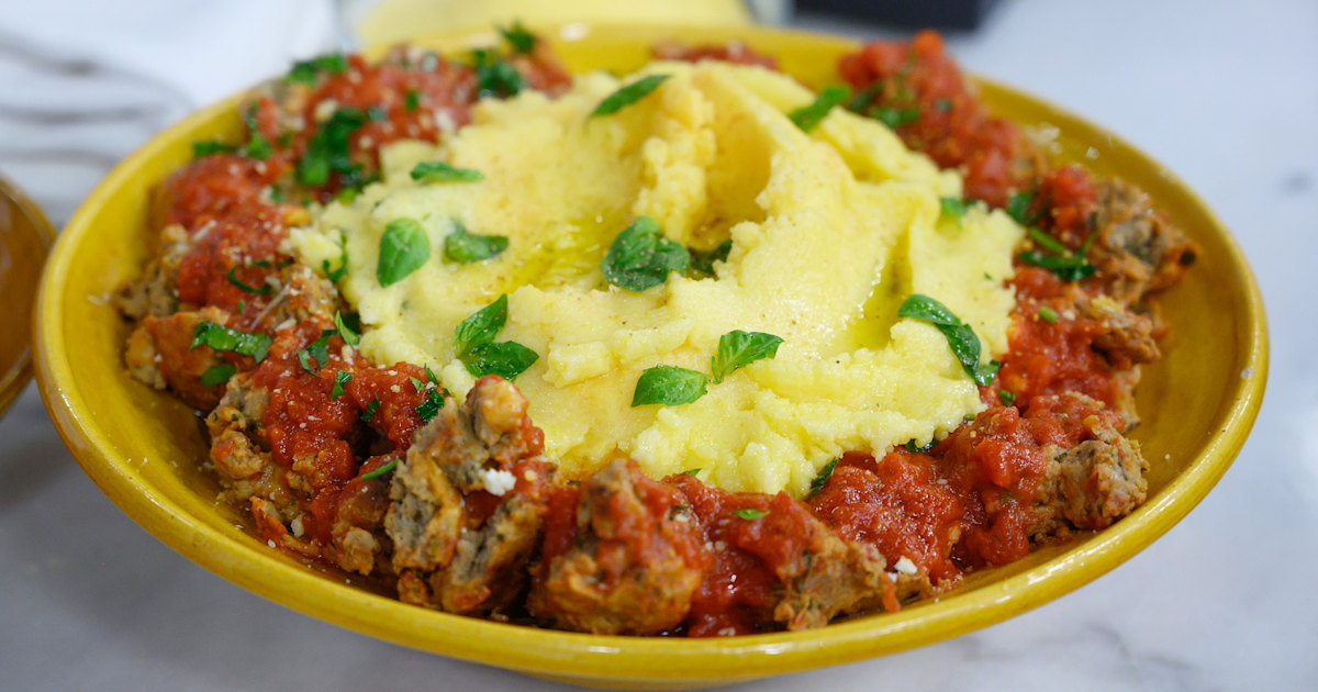 Meatballs over Creamy Polenta Recipe