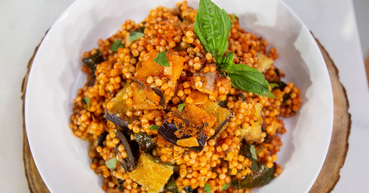 Israeli Couscous with Summer Vegetables Recipe