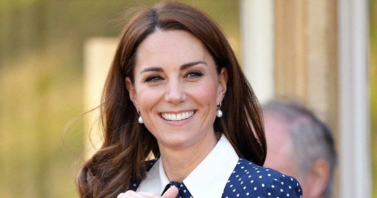 Kate Middleton channels Princess Diana with navy polka-dot dress