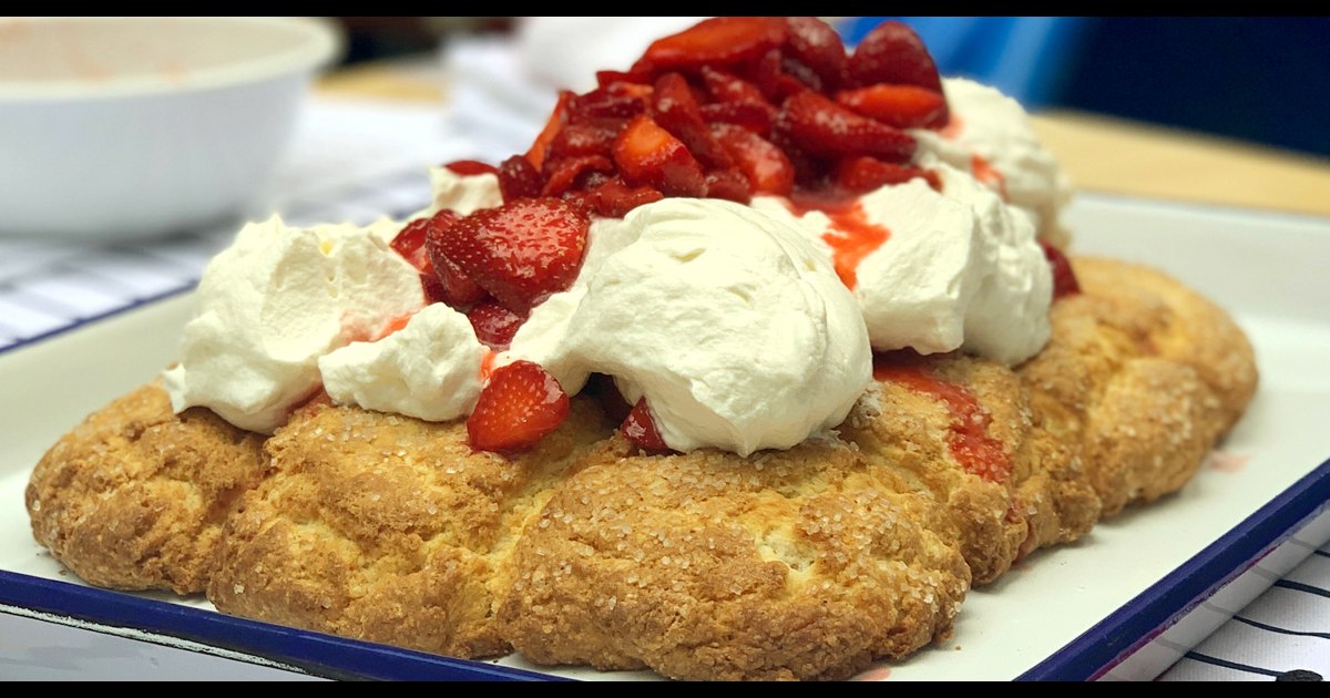Martha Stewart S Strawberry Biscuit Sheet Cake Recipe Homemade strawberry cake strawberry shortcake recipes. martha stewart s strawberry biscuit sheet cake recipe