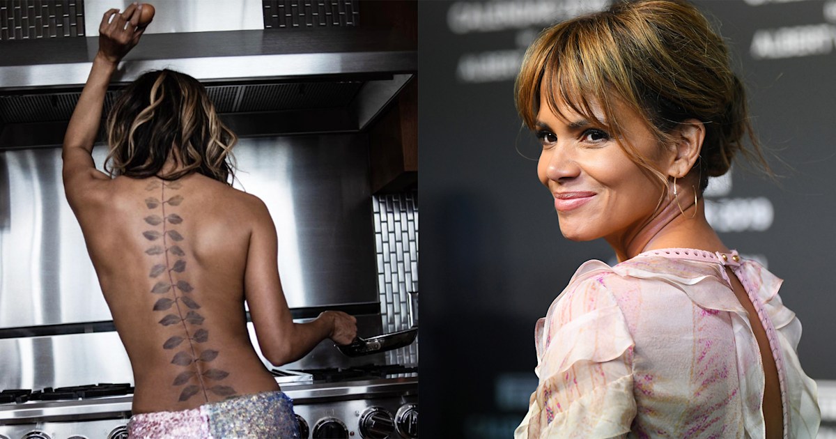Halle Berry addresses the big question about her dramatic back tattoo — is  it real?
