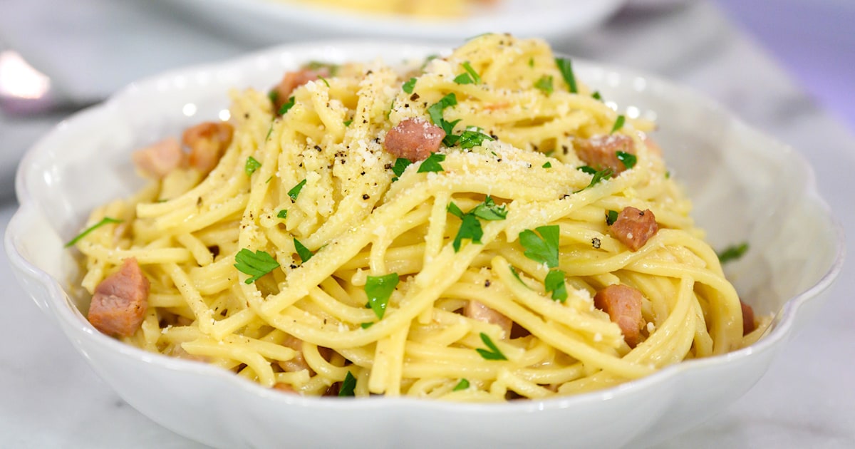 Spaghetti Carbonara With Ham Recipe