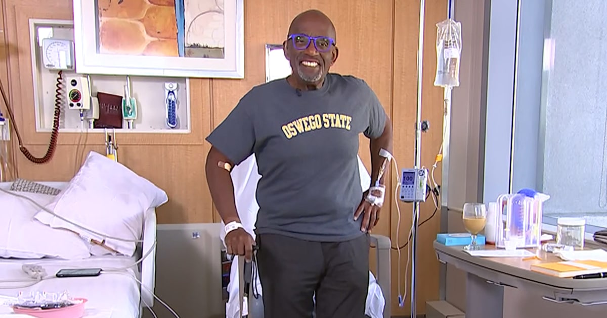 Al Roker is up and walking one day after hip surgery