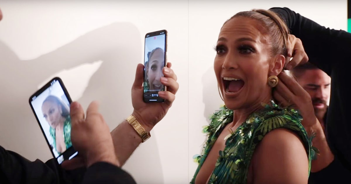 Jennifer Lopez shares behind-the-scenes video of her viral Versace ...