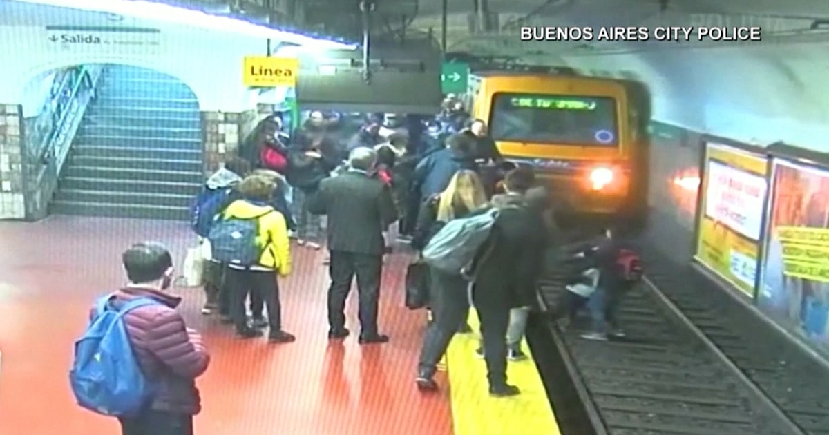 Woman falls on subway tracks in bizarre accident