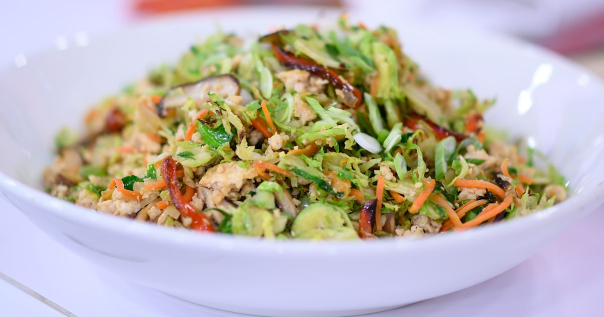 Spicy Stir-Fried Chicken and Brussels Sprouts Recipe