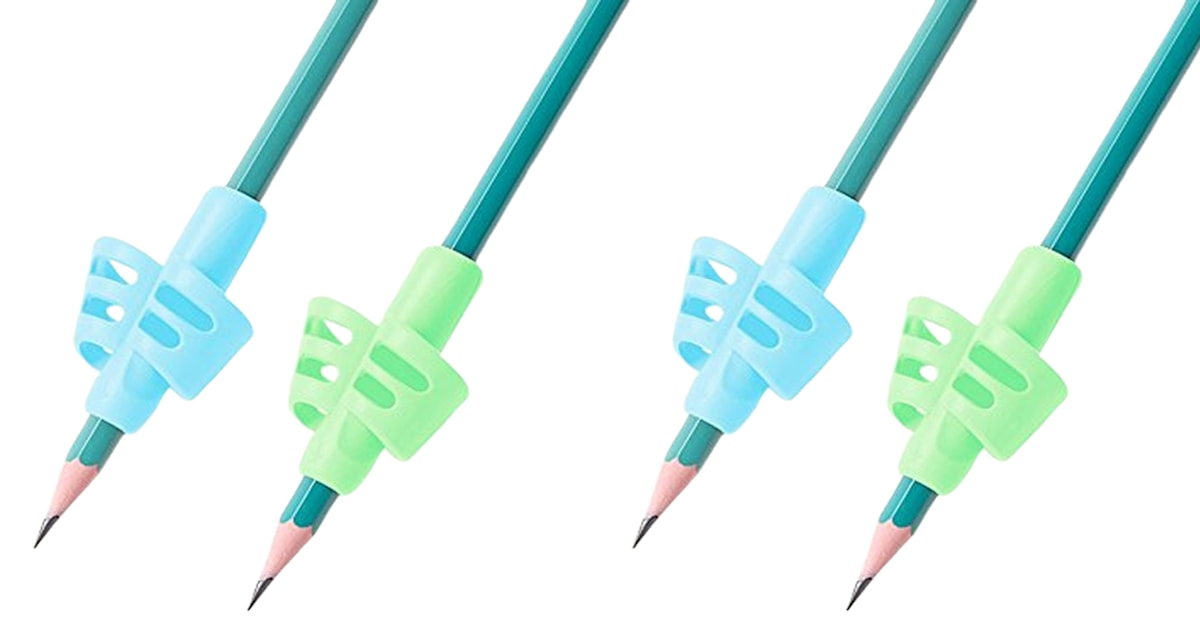 These pencil grippers teach kids how to hold a pencil