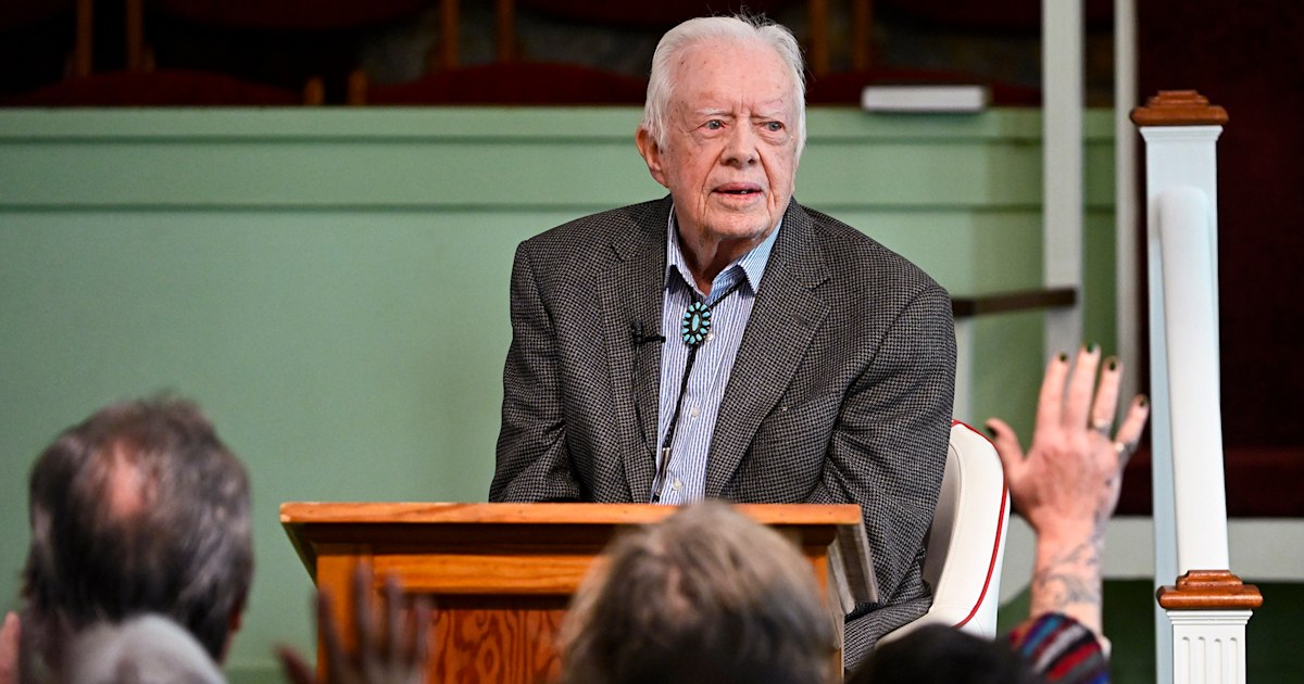 Jimmy Carter says he's 'at ease with death' during church service