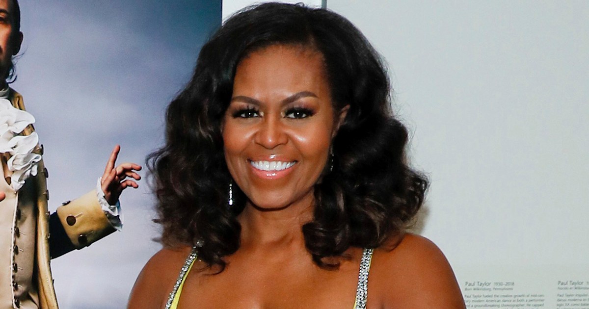 Michelle obama new arrivals yellow wrap dress
