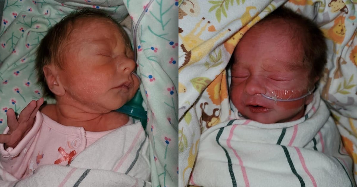 Indiana couple welcomes twins born in different decades