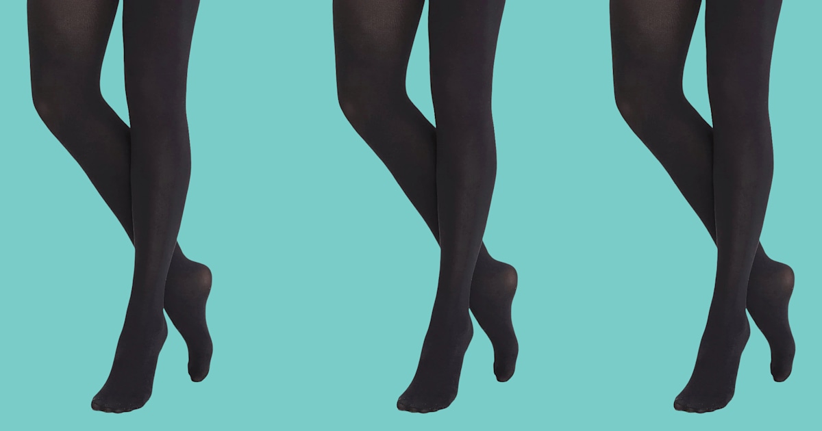 Dark Teal Opaque Full Footed Tights, Pantyhose for Women 
