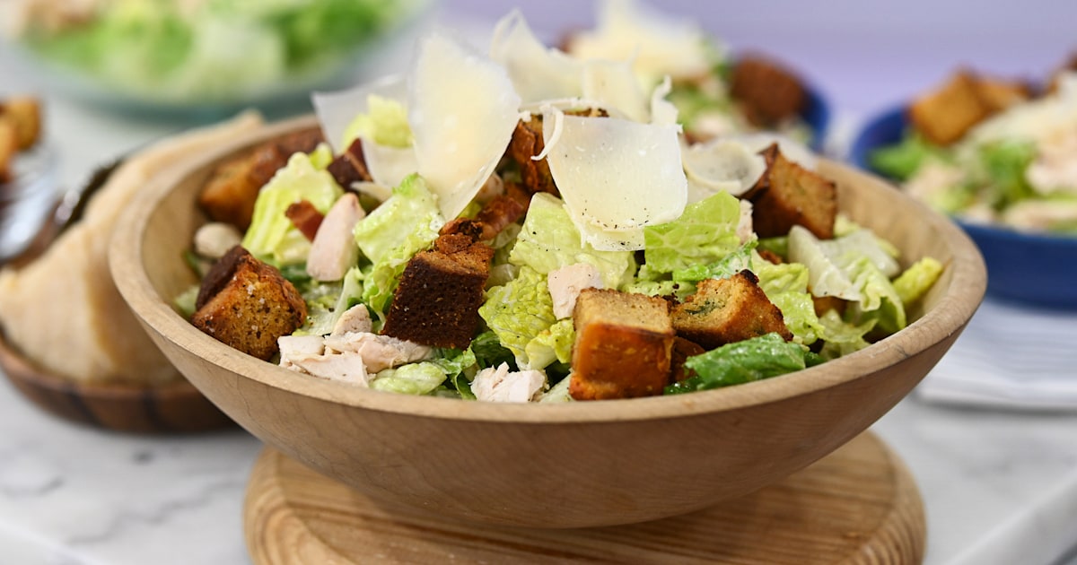 Southern Caesar Salad with Cornbread Croutons Recipe
