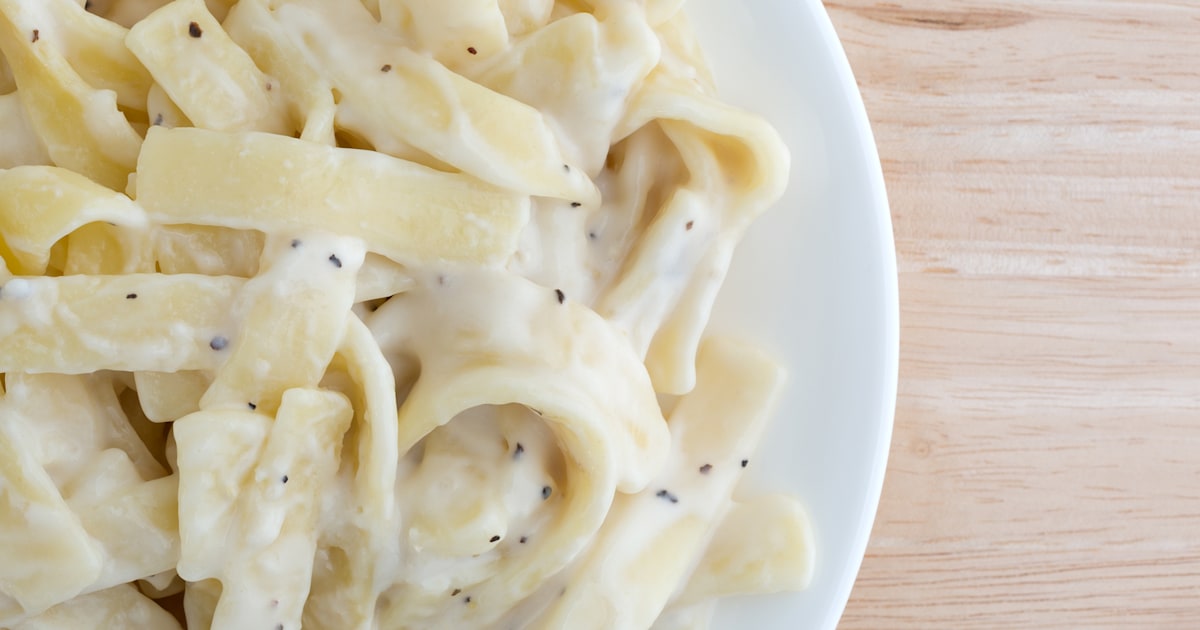 The original fettuccine Alfredo recipe doesn't have any cream here's why