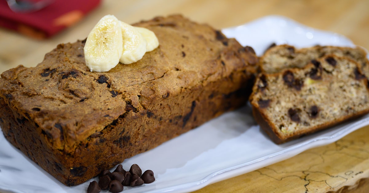 GlutenFree Dark Chocolate Chip Banana Bread Recipe