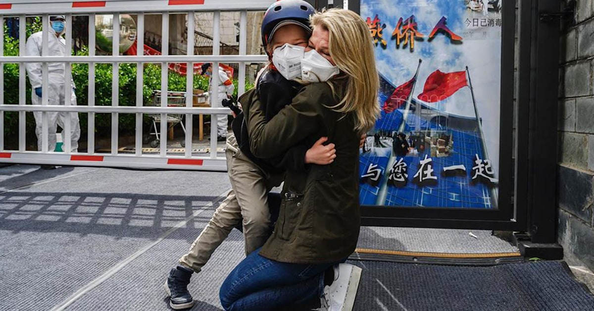 Janis Mackey Frayer sees young son after COVID19 quarantine