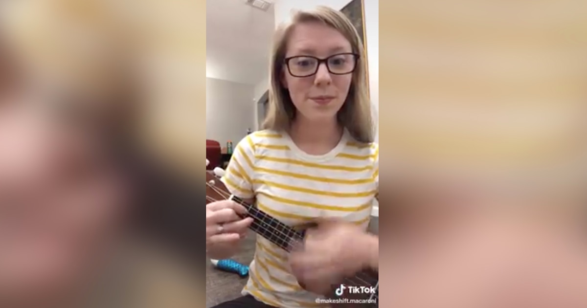 Music teacher creates TikTok song about online learning