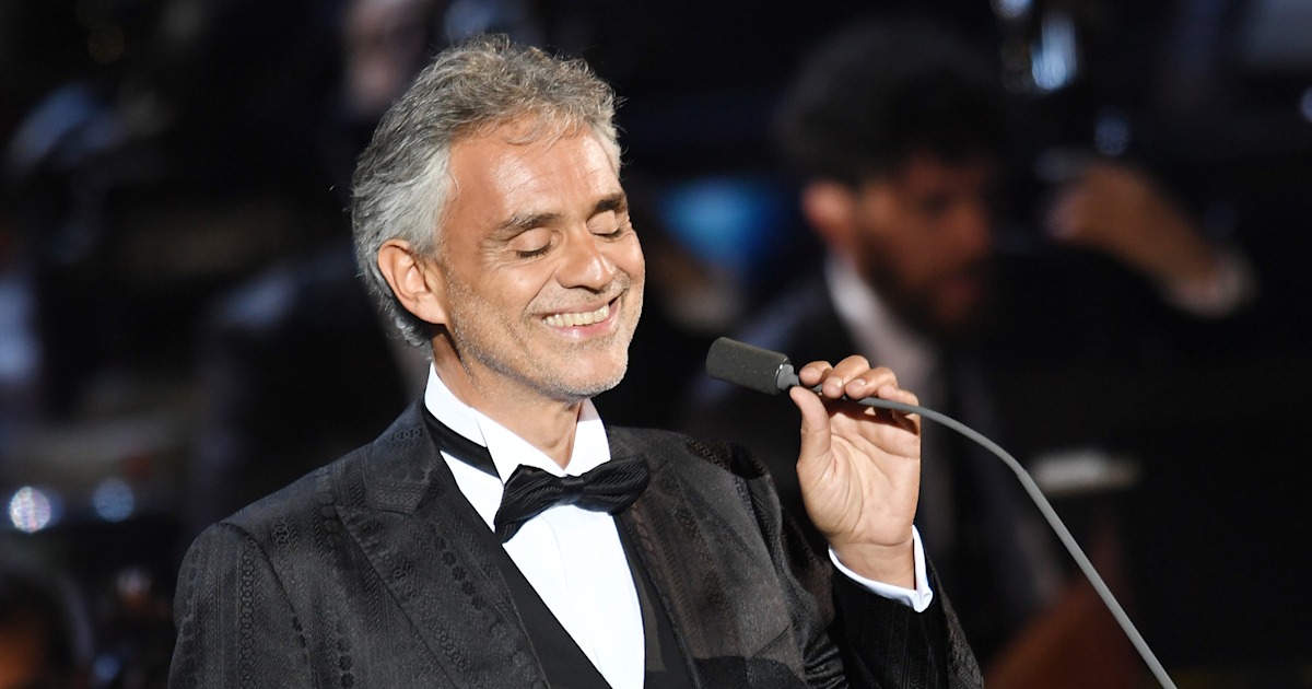 Andrea Bocelli says he is 'privileged' to work as they sing