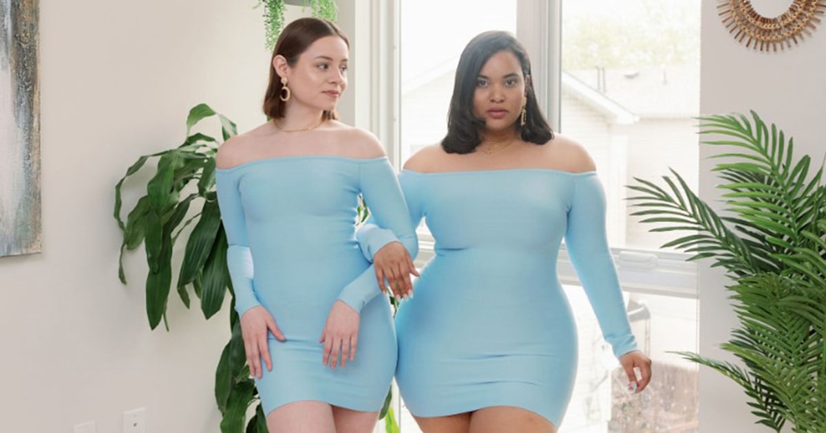 S, M And L: Three Women Try On The Same Outfit To Show How It Looks In  Different Sizes