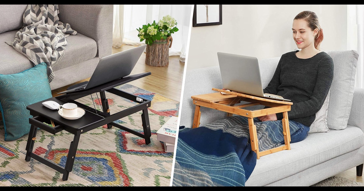 This portable lap desk turns my bed into an office