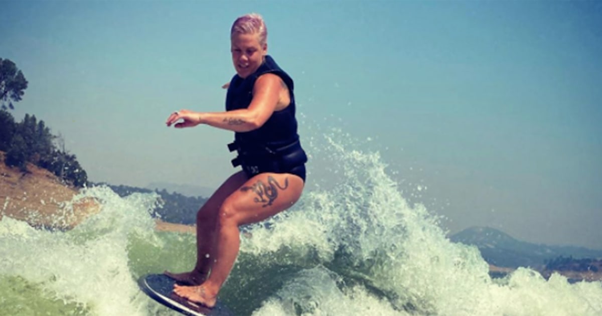 Pink surfing hot sale