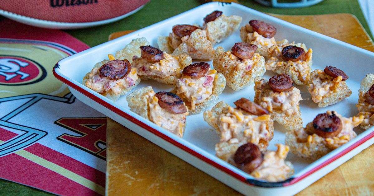 Smoked Sausage and Pimento Cheese Cracklings Recipe
