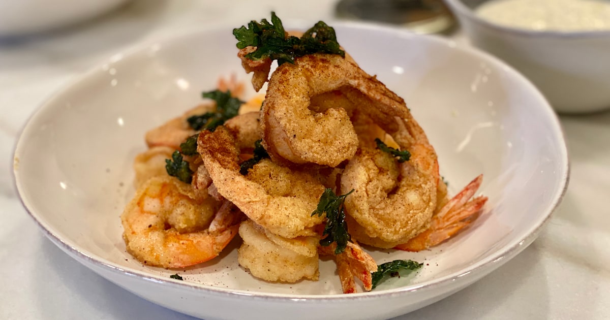 Bobby Flay s Fried Shrimp with Lemon Aioli Recipe