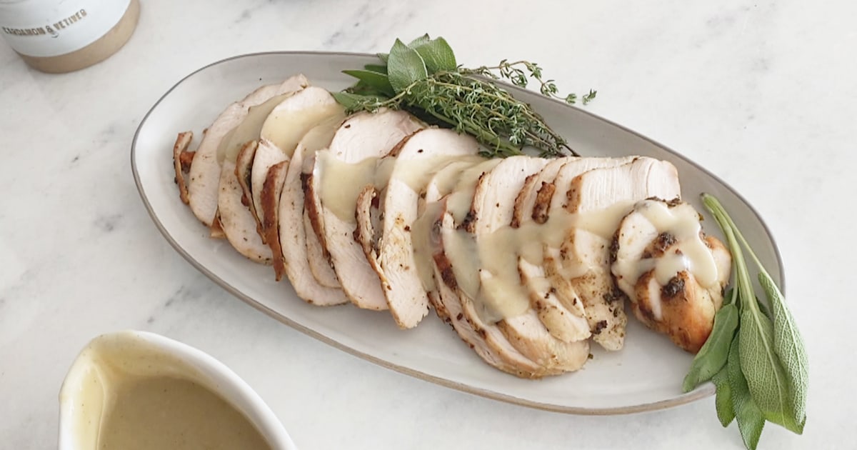 Herb Turkey Breast with Gravy Recipe