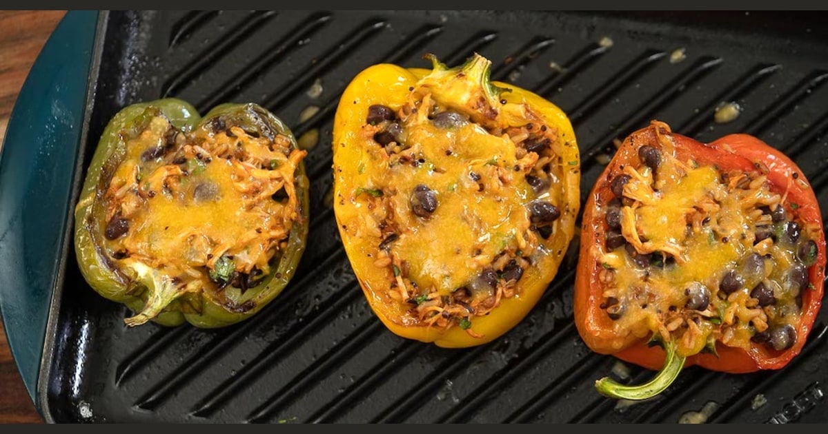 Chicken Tinga Burrito-Stuffed Bell Peppers Recipe