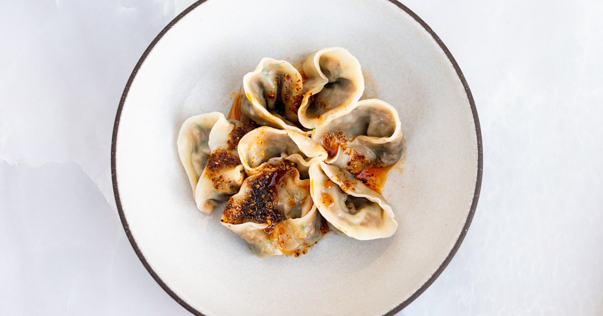 Chinese Sausage, Shiitake and Garlic Chive Dumplings Recipe