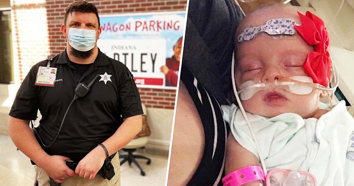 Dad becomes police officer at hospital that treated daughter picture pic
