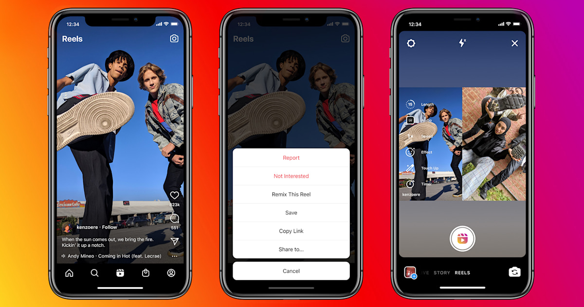 Instagram releases Remix Reels feature, similar to Duets on TikTok