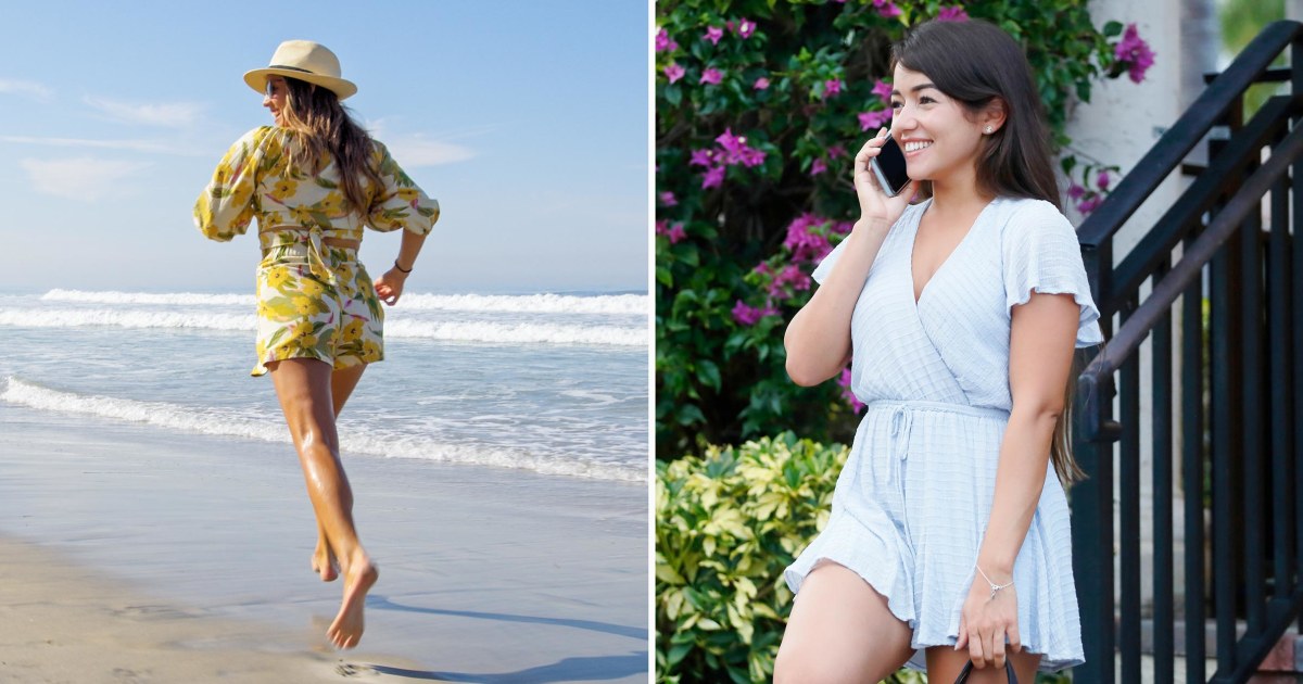Womens Holiday Summer Beach Mini Jumpsuit Romper Ladies Shorts Playsuit  dress CA