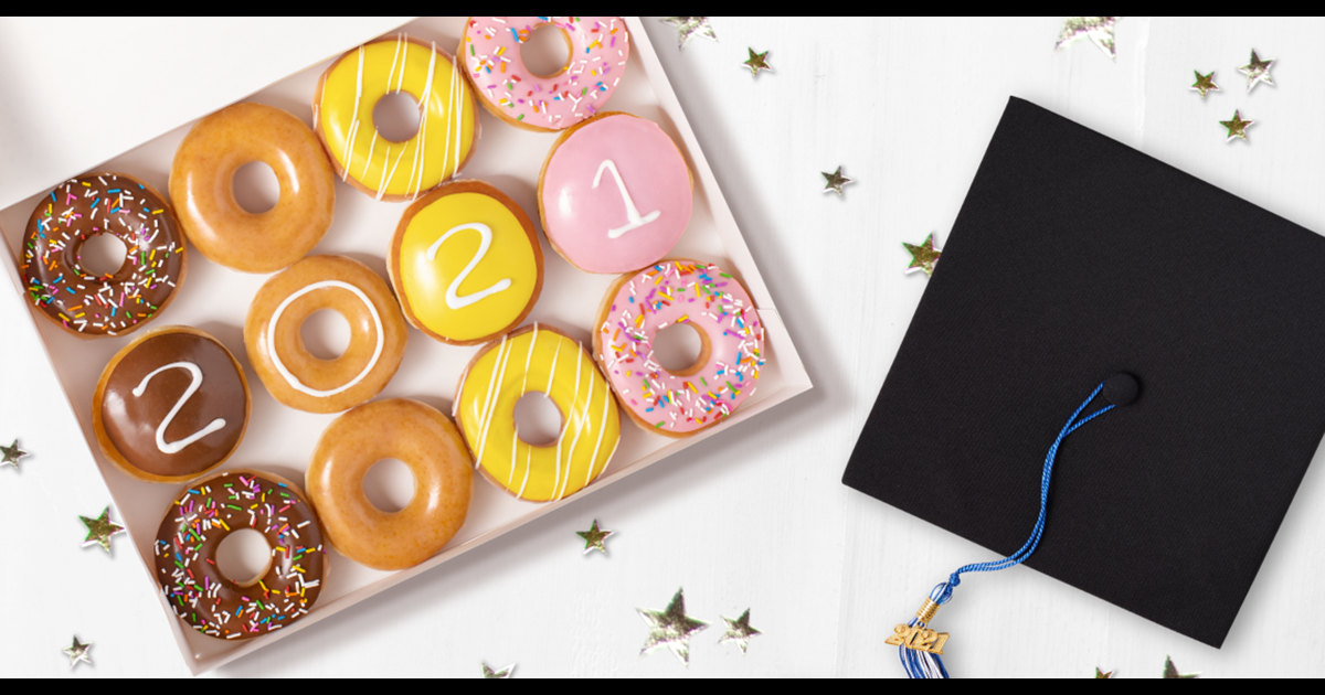 Krispy Kreme is giving out doughnuts to graduates