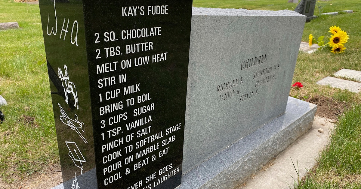 'Kay's Fudge': We tried recipe engraved on Utah woman's gravestoneToday LogoSearchSearchNBC News LogoNBC News LogoToday Logo