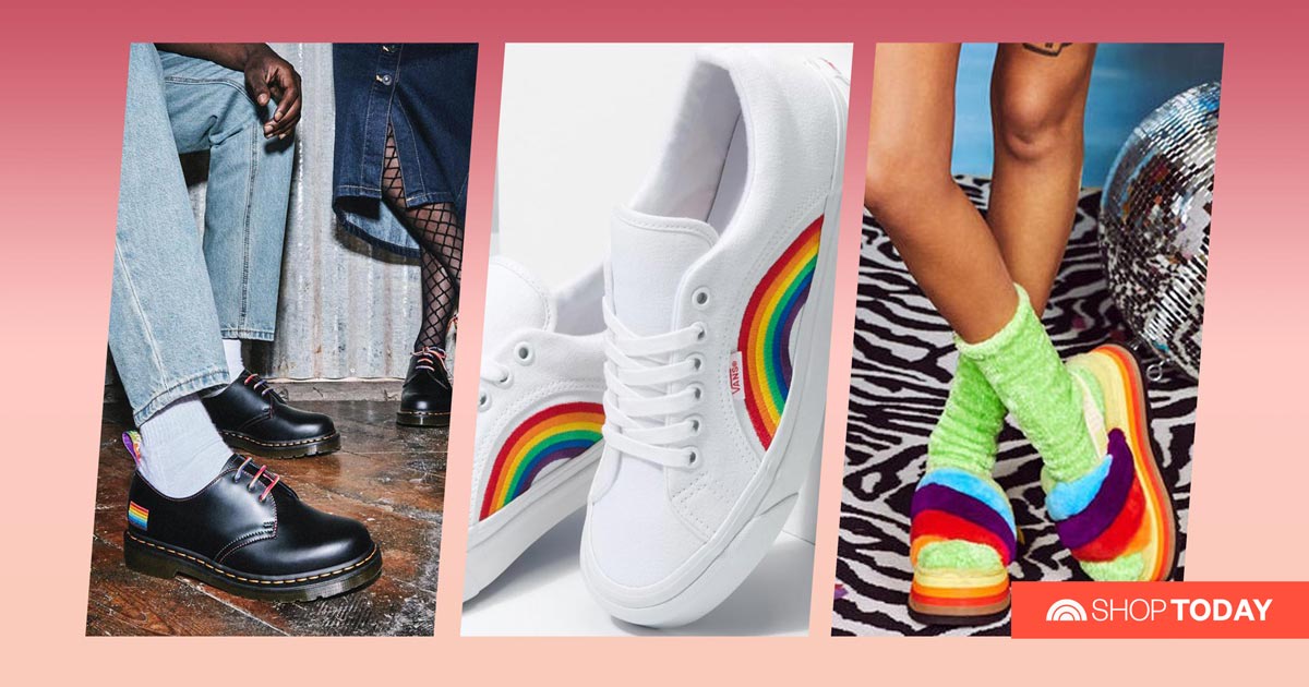 Dr Doc Martens White Leather Pride Oxford Lace Up Low Top Rainbow