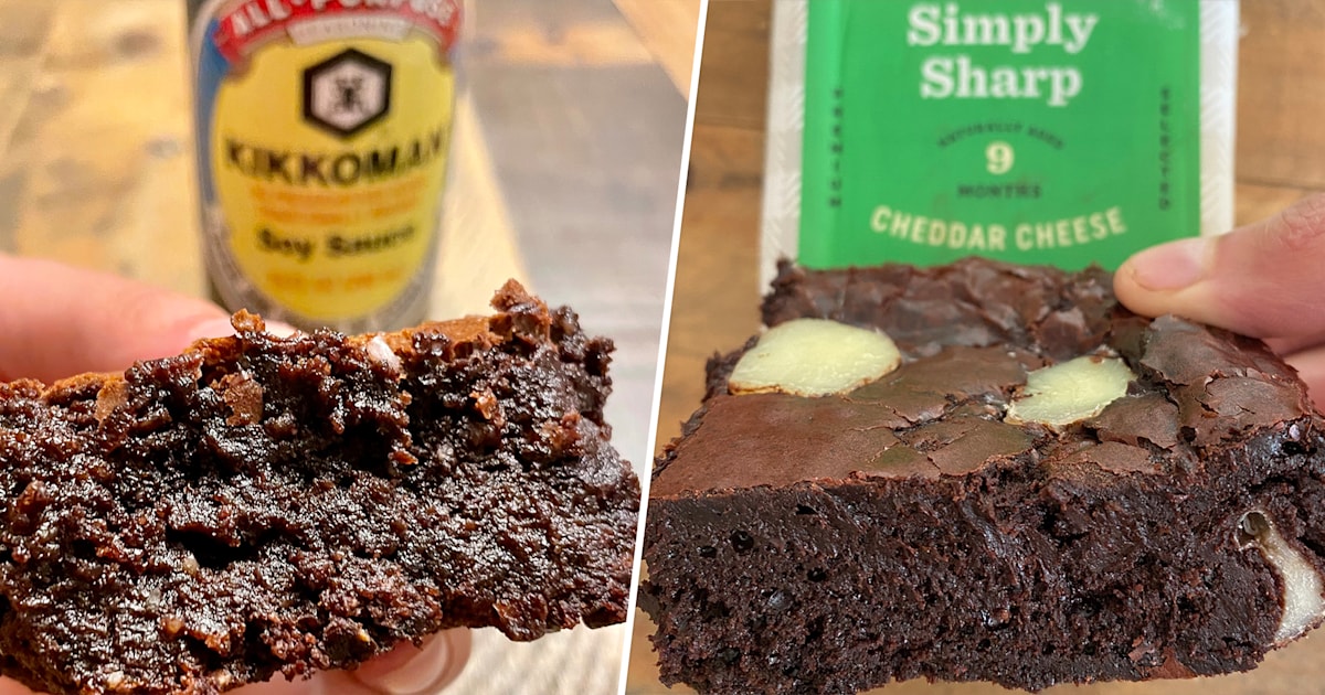 4 brownie recipes featuring cheese, hot sauce, miso and soy sauce