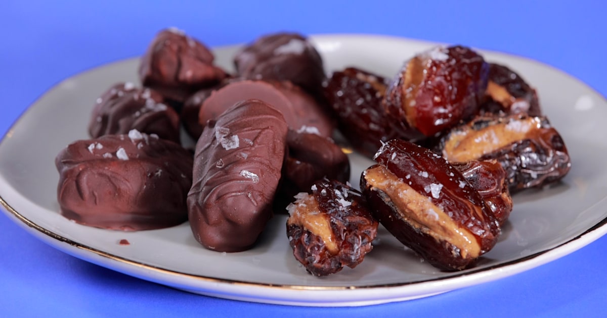 Frozen ChocolateAlmond Butter Stuffed Dates Recipe